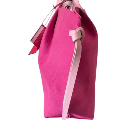 Juicy Couture Large Fuchsia Leather Pink Tote Bag NWT - Picture 6 of 6